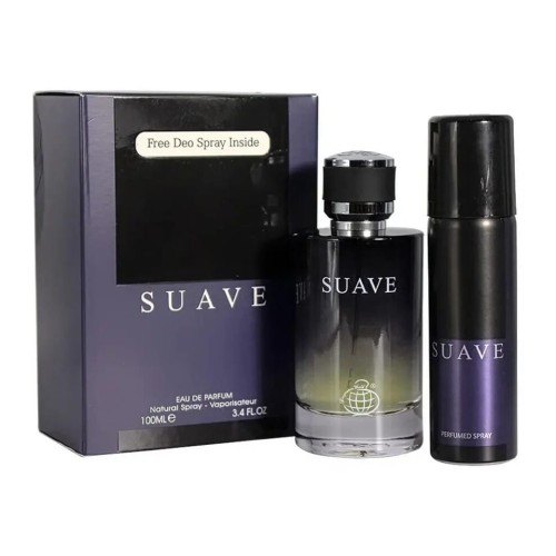 Fragrance World Suave woda perfumowana 100ml + deo spray + 2 próbki