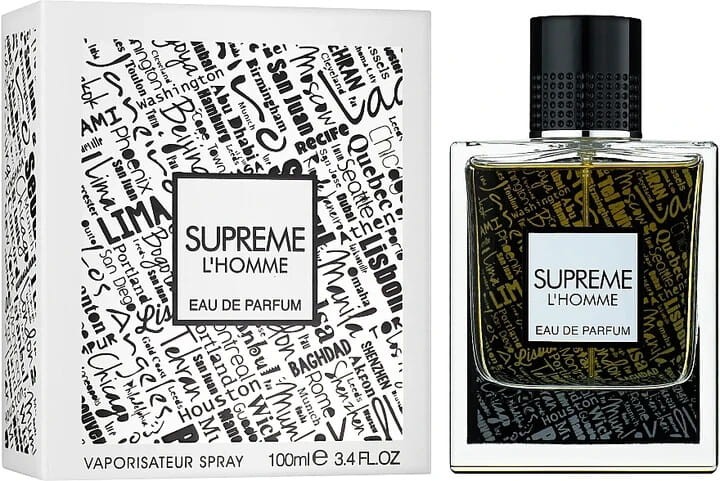 Fragrance World Supreme L'Homme woda perfumowana 100ml + 2 próbki
